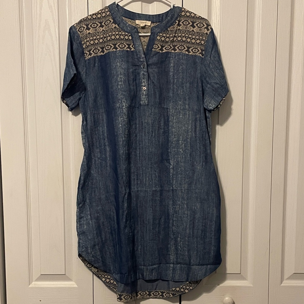 Denim  Dress by Oddi Size Medium